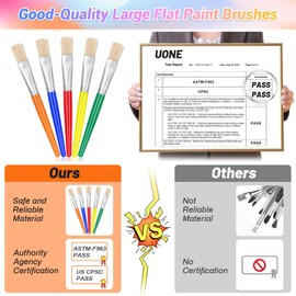 30Pcs Paint Brushes Flat Tips, Anezus Kids Paint Brushes Bulk for Toddler Classroom Paint Brush Set for Preschool Teachers Daycare Washable Acrylic Paint Watercolor