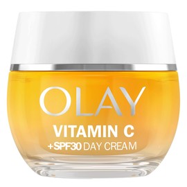 Olay Olay Vitamin C Face Moisturiser Day Cream SPF 30, Skincare with Niacinamide 99% Purity Brightening Skin Care: Anti-Dark Spot Action, Evens, Hydrates Non-Greasy, Non-Sticky 50ml