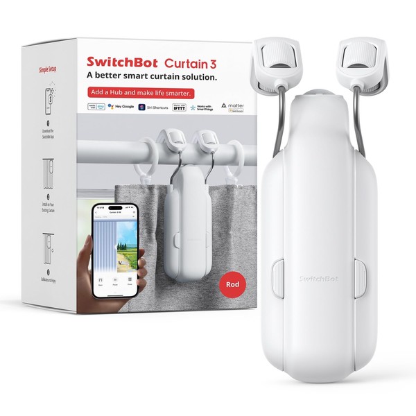 SwitchBot Smart Automatic Curtain Opener - Bluetooth Remote Control with