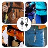 Pack of 2 Extendable Key Rings with 60 cm Retractable