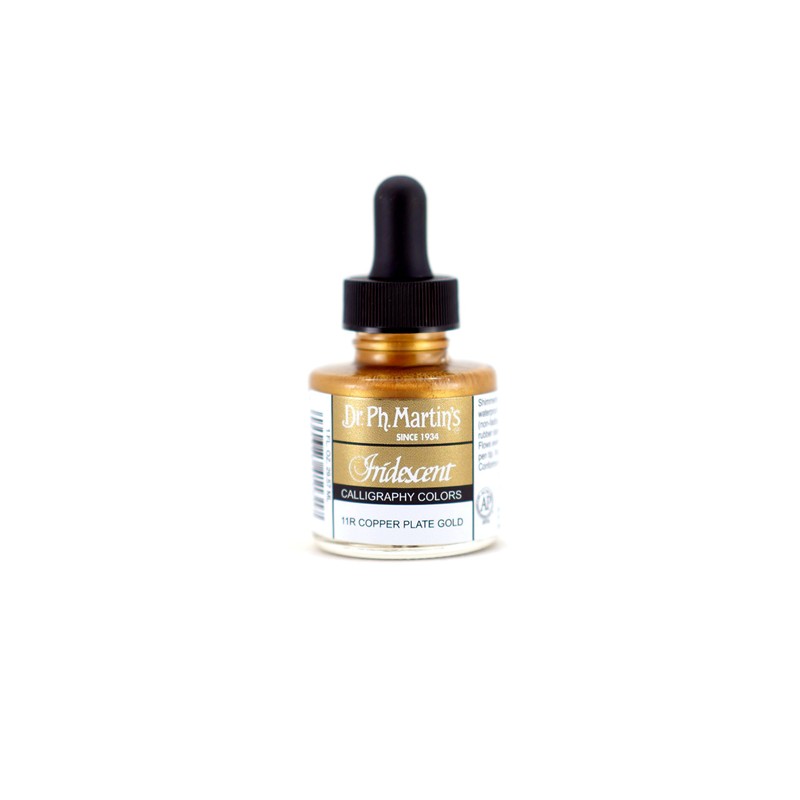 Dr. Ph. Martin's Iridescent Calligraphy Color (11R) Ink Bottle, Copper