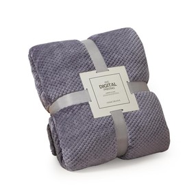 LumiSyne Waffle Honeycomb Throw Blanket Solid Color Luxury Flannel 4 Fluffy Soft Warm Snuggle Blanket Cosy Bedspread Coverlet Bed Cover Decorative Throw For Sofa Bed Armchair 100×150cm