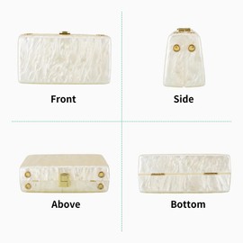 Acrylic Purses Acrylic Evening Clutch Bag Marbling Handbags for Women Cross Body Bag for Wedding Cocktail Party Prom, Beige