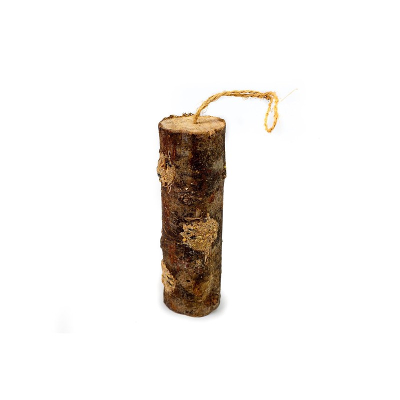 Chubby Pre-Filled Natural Wooden 3 Hole Suet Log Feeder