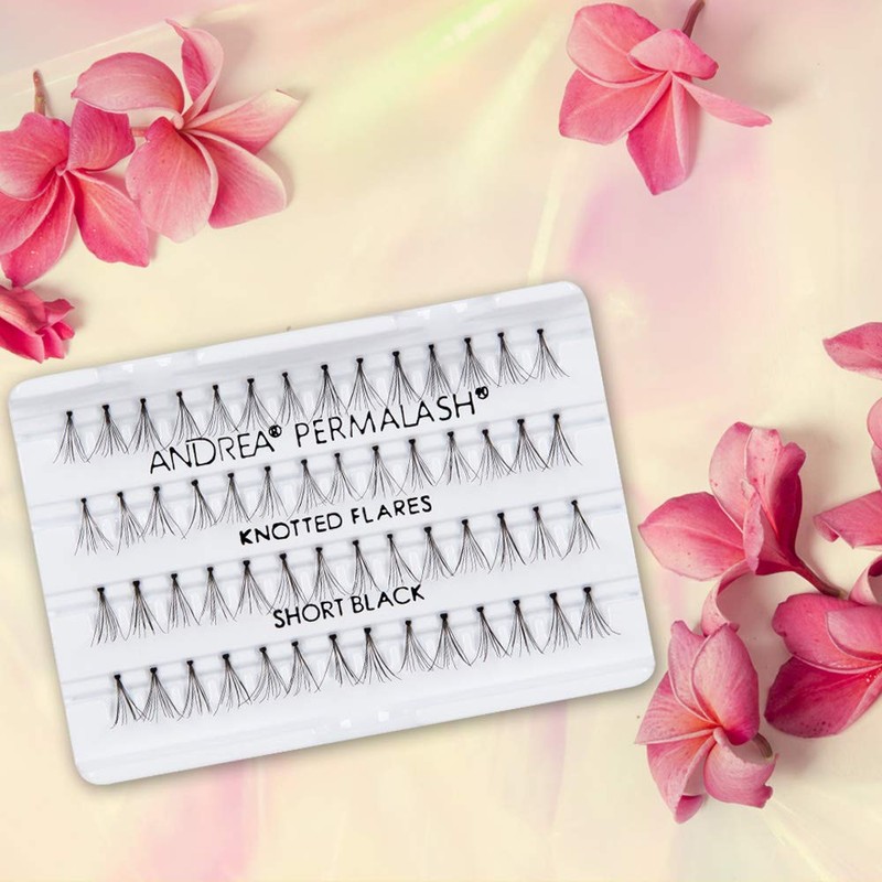 Andrea Individual Lashes Knotted Flares, Short - Black, Lightweight, Natural