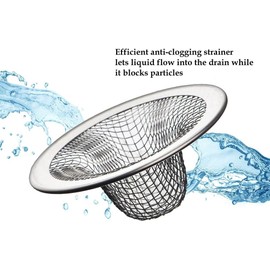 6 Pcs Silver- 2.125Inch Top / 1Inch Basket - Mesh Sink Drain Strainer Hair Catcher for Bathroom Sink, Utility, Slop, Laundry Easy Install Easy to Use, Kitchen Sink Accessories