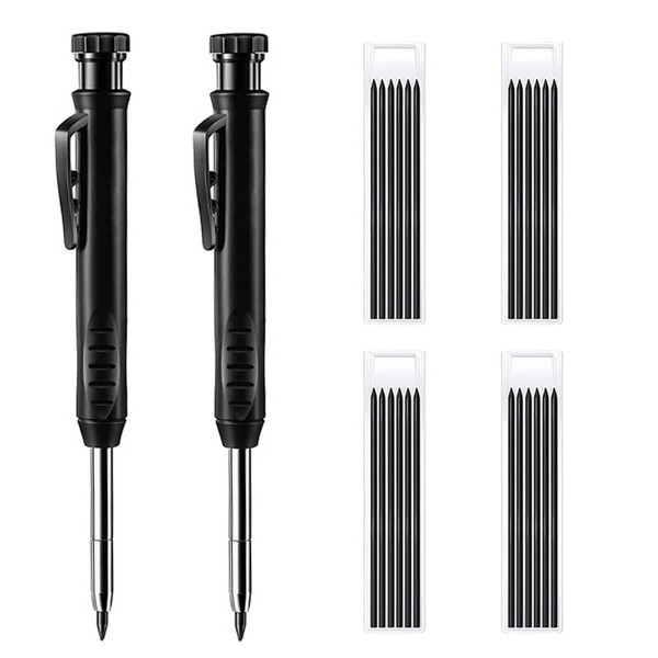 SEIWEI Carpenter Pencil with Sharpener, Mechanical Pencils Set with 26