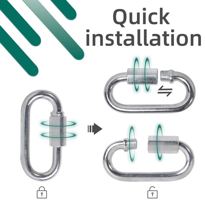 100 pcs Chain Link,1/4 Inch Link Chains,Heavy Duty Chain Quick