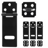Lock Hasp Latch, 4 Pack Black Padlock Latch Hasp Lock