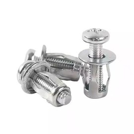 SPORTARC 10 Pieces Metal Cavity Anchor, M6 Metal Ligature Hollow Metal Wall Nut, Car Metal Screw Leaf Nuts for Jack/Trolley Nut