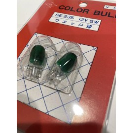 SOEI 168/194 Green 12V 10W  Mini Bulbs - Made in Japan SE-235G