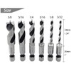 Saipor 6pcs 1/4" Quick Change Hex Shank Wood Brad Point