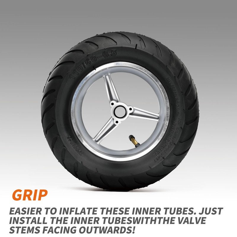110/50-6.5” Mini Bike Wheel Rear Tire, Rubber Wheel Tire and