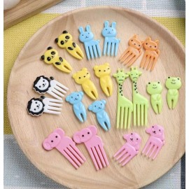24x7 Palillos Tenedores Lonche Kawaii Pequeños Decoración Frutas