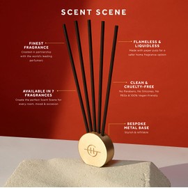 Glasshouse Fragrances Kyoto In Bloom & Lost In Amalfi Scent Scene Duo, Refillable Liquidless Diffuser + 10 Stems, Perfume Scented Home Decor, Camellia & Lotus + Sea Scent