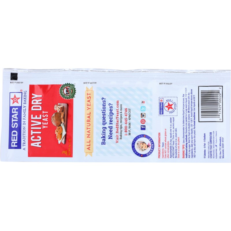 Red Star, Yeast A Countive Dry Gluten Free 3 Count,