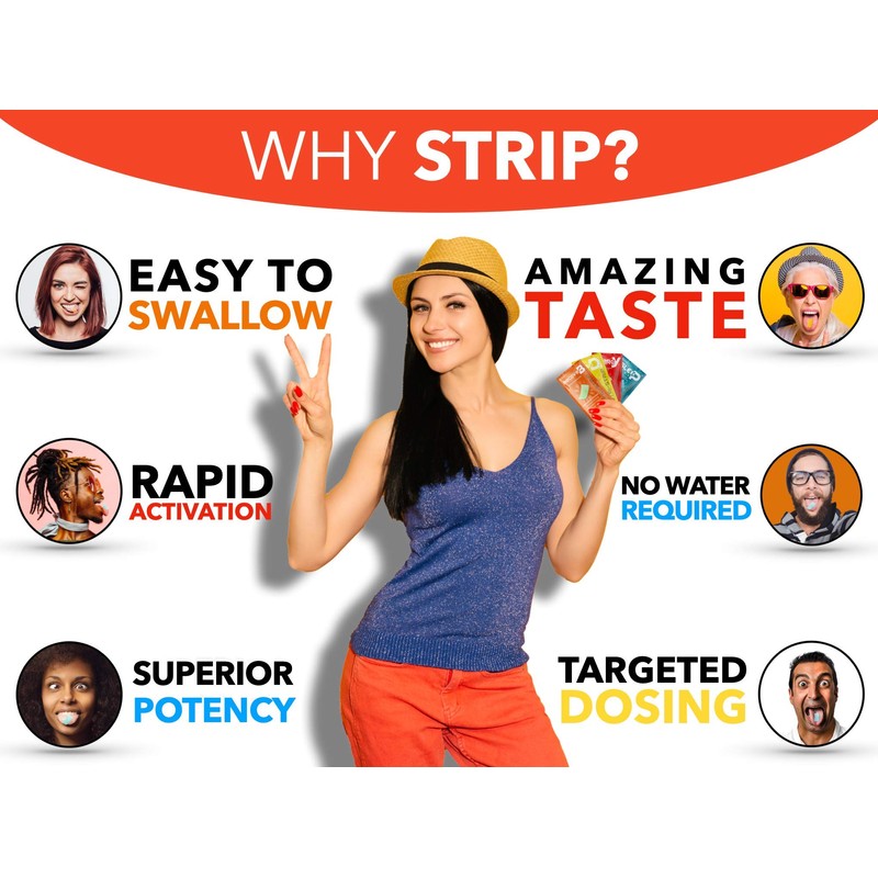 NUTRI-STRIPS ImmunD3 Vitamin D3 40,000iu Rapid Activation Delivery Oral Strips
