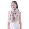 Lina & Lily Giraffe Animal Print Women's Scarf Oversized (Beige