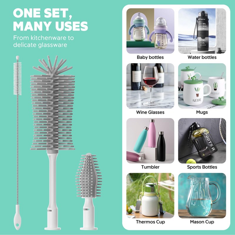 Bottle Cleaner Kit, 7 in 1 Bottle Cleaner Kit with