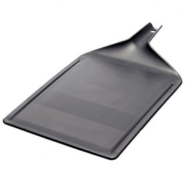 Kitchen 16" Long Non Slip Cutting Board with Easy Grip Handle, Lightweight Paddle with Built-in Juice Groove, Charcuterie Platter, Easy to Move Food Serving Tray for Vegie, Fruit (Black)