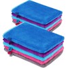 PHOGARY 10 Pack Microfiber Body Wash Mitts, Flannel Soft Face