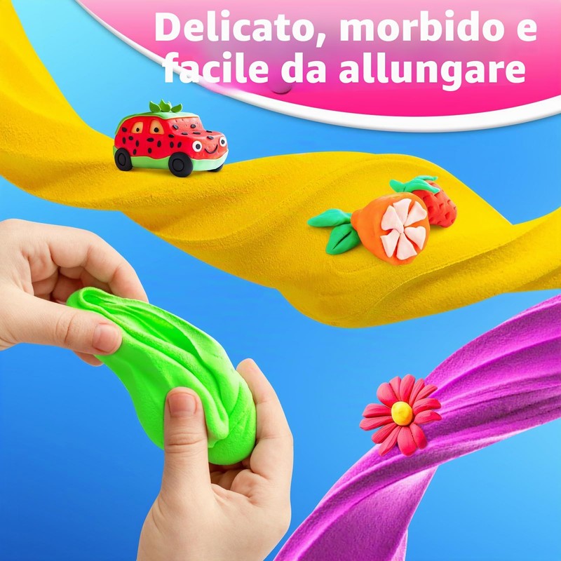 FENSHWIN Argilla da Modellare – 40 Colori Pasta Modellabile Magica