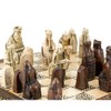 Isle of Lewis Compact Ceramic Celtic Chess Set 9 Inches