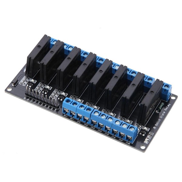 Jadeshay 5V 8 Channel High Level Trigger Solid State Relay