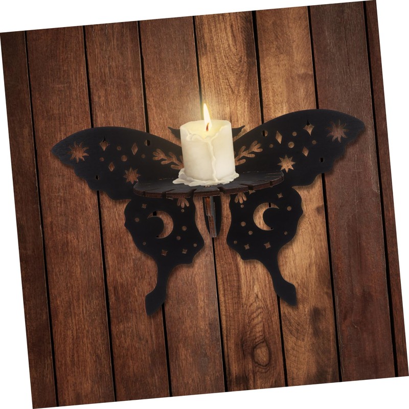 Levemolo Moth Shaped Wall-Mounted Crystal Shelf for Gemstone and Essential
