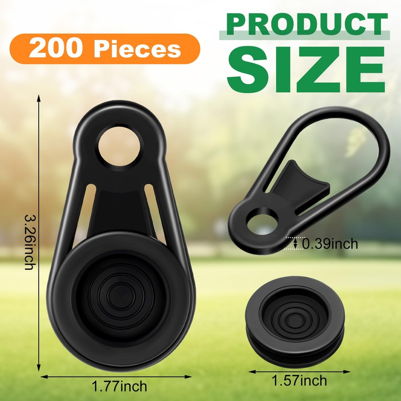 Tandefio 200 Pcs Heavy Duty Shade Cloth Clips Bulk Plastic