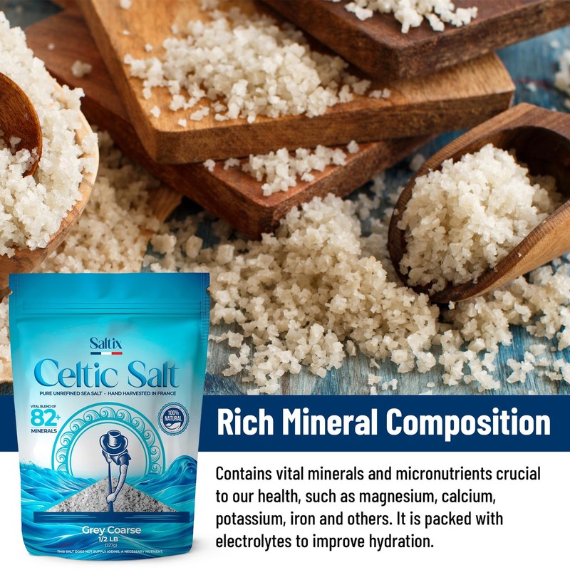 Saltix Celtic Sea Salt Grey Coarse 1/2lb | 100% Natural