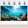 Ocean Floor Fish Tank Background Underwater Coral Reef Stone Aquarium