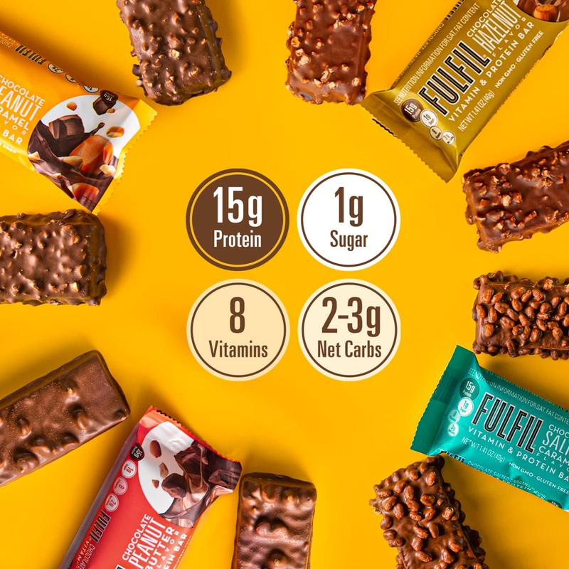 FULFIL Protein Snack Bars, Best Sellers Variety Pack, Gluten Free