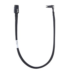 10Gtek® 6G Internal Mini SAS SFF-8087 to SFF-8087 Cable, Straight to Right Angle, 100-Ohms, 0.5 Metre (1.65 ft)