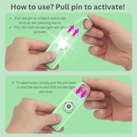 Spartan Defense Personal Safety Alarm Rechargeable (Lime)