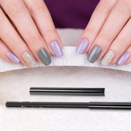 Gogogmee 6Pcs Nail Brush Covers Portable Lightproof Caps for Manicure Pens Durable Acrylic Nail Art Pen Protectors Fit Stylish Design