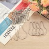 50 Pcs Metal Shower Curtain Hooks, Silver Shower Curtain Rings