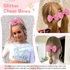 OAOLEER 12PCS Glitter Cheer Hair Bows for Cheerleading, Cheer Bow
