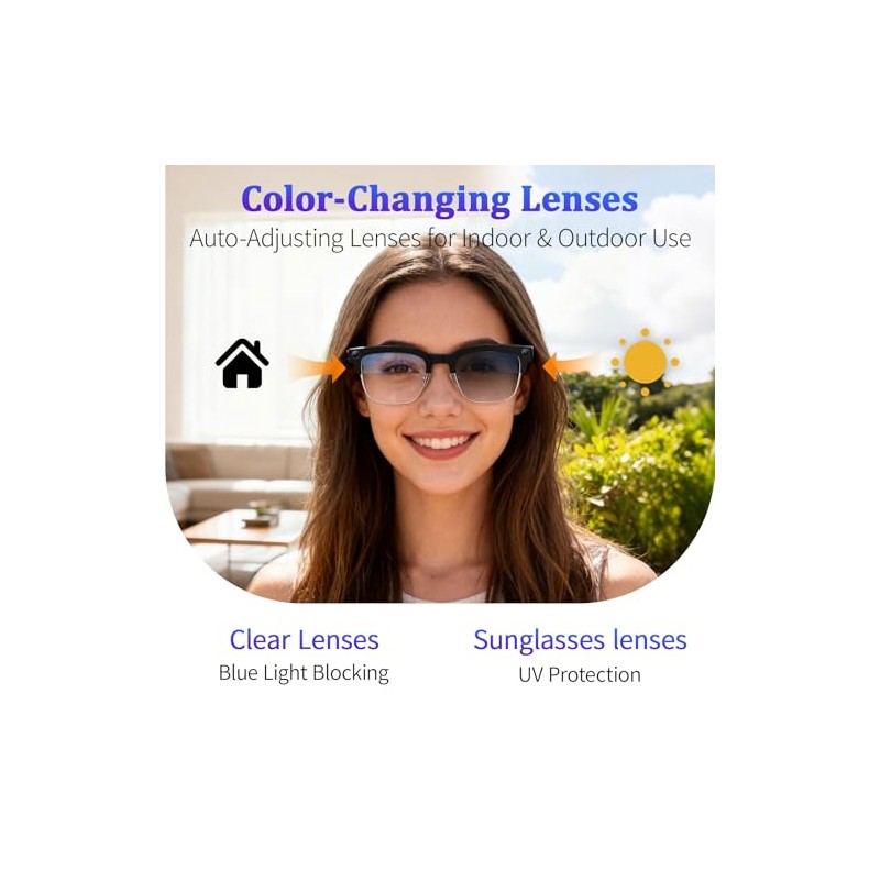 Gafas Inteligentes con IA con cámara de 8 MP, Video
