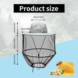 Imkerhut,Moskitonetz Kopfschutz,Mückenschutz Kleidung,Hut mit Moskitonetzs,Imkerhut mit Schleier,Moskitonetz Huts,Moskito Huts,Mückenhut für Camping,Wandern,Angeln,Gartenarbeit,Landwirtschaft