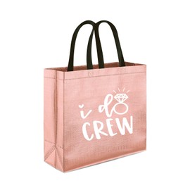 CUTERUI GIFTED 1 pcs Rose Gold I Do Crew Non-Woven Gift Bag for Bridesmaid Gifts,Bachelorette Party Favors