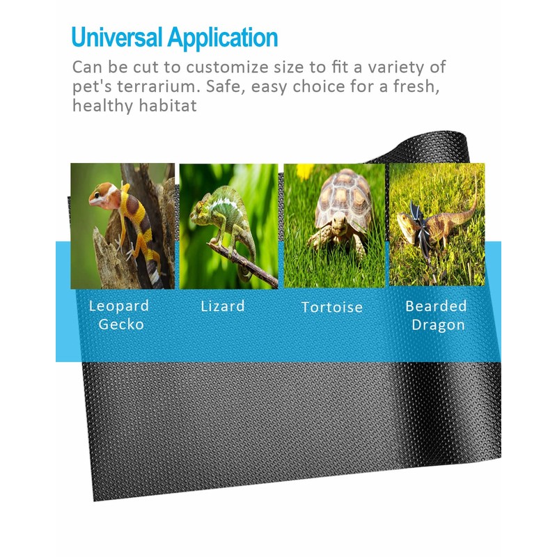 Duedusto Bearded Dragon Tank Accessories, Reptile Terrarium Liner Substrate for