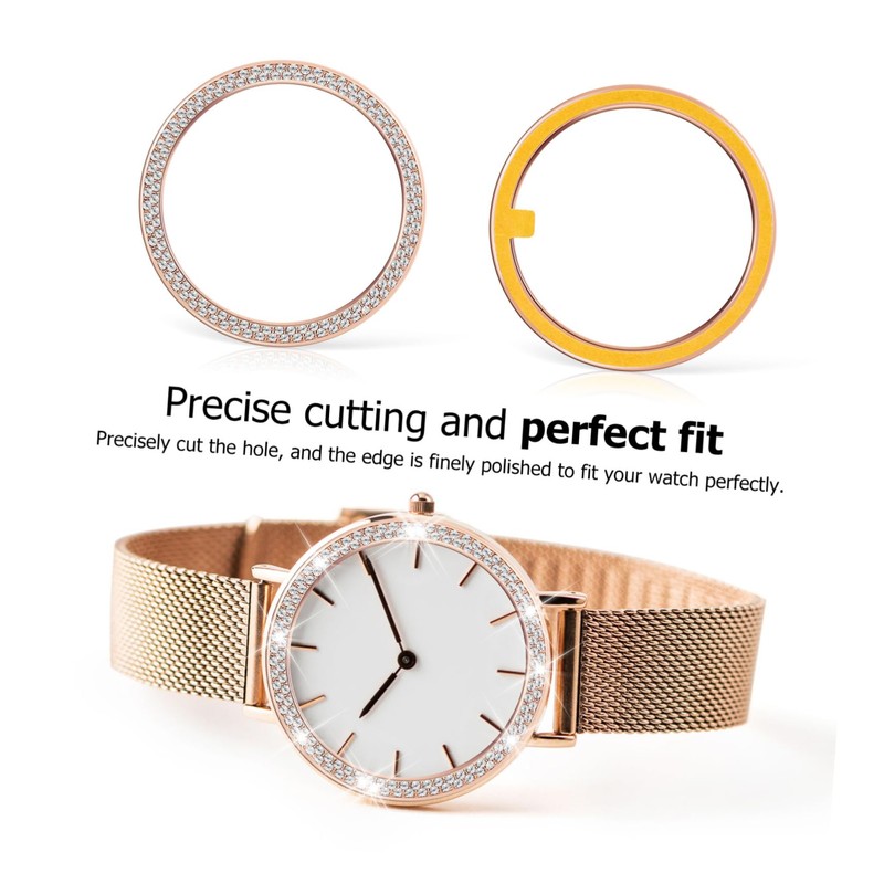 Mipcase Rhinestone Watch Protector Case for Watch Elegant Rose Gold