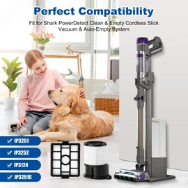 IP3251 IP3252 IP3124 HEPA Filter Replacement Compatible with Shark IP3251 Cordless PowerDetect Clean Empty Lightweight Stick Vacuum and Shark IP3251C PowerDetect Auto Empty System Dock (1 Pack)