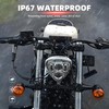FATECIM Triangle Motorcycle LED Headlight Motorbike Hi/Lo Beam Headlamp Bottom