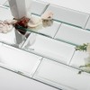 Lovdeco Mirror Peel and Stick Tile, Beveled Subway Mirror Backsplash
