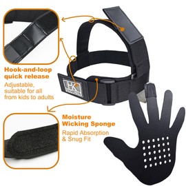 HOOJAKU 3D Hand-in-Face Basketball Training Mask, 2nd Gen with Moisture Wicking Sponge & Adjustable Strap, Enhance Shooting Accuracy Under Pressure for All Ages (Black)