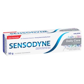 Sensodyne Daily Care + Whitening Toothpaste, Whitening Toothpaste for Sensitive Teeth, 50g