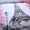 Suncloris Paris Style Comforter Set for Girls Teens, Queen Size