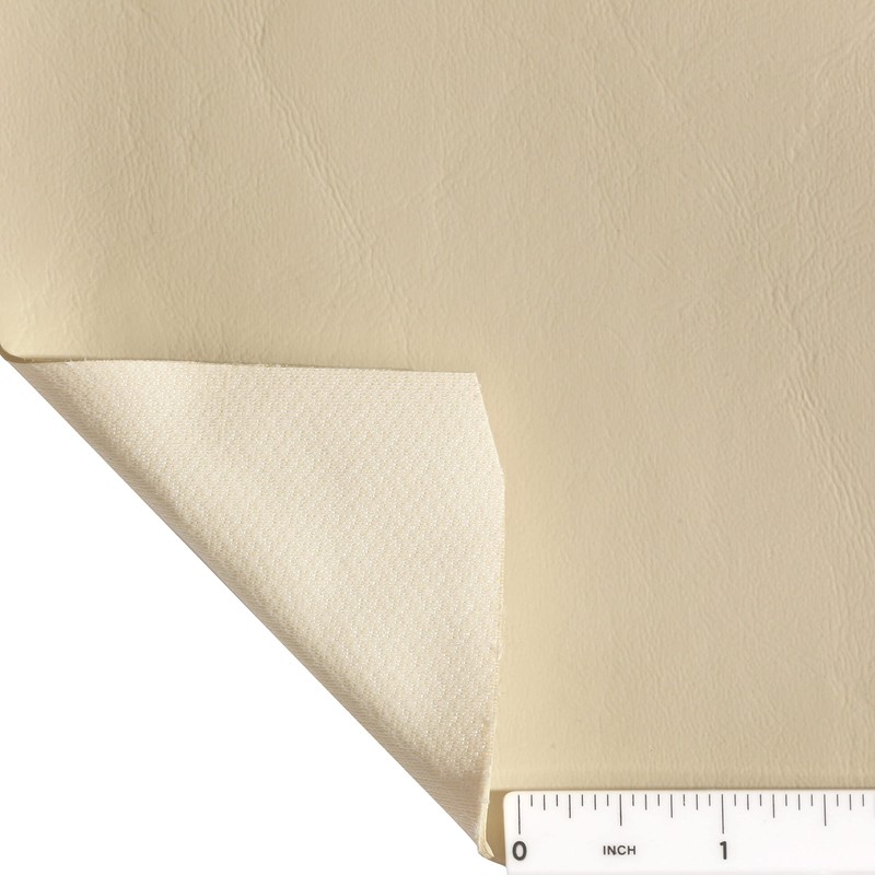 Marine Vinyl Upholstery Fabric Cream White Sample 3" x 3"